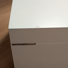 Stack of 3 Sizes White Painted Pine Wooden Boxes 30cm,27cm,22cm with paint defects