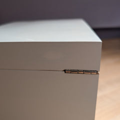 Stack of 3 Sizes White Painted Pine Wooden Boxes 30cm,27cm,22cm with paint defects