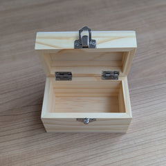 Stack of 5 Pine wooden boxes 12cmx7x7cm