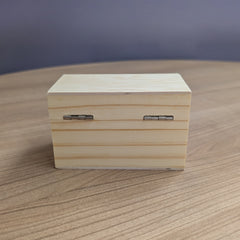 Stack of 5 Pine wooden boxes 12cmx7x7cm
