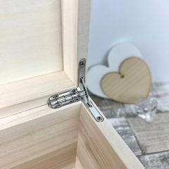 Stack of 3 Sizes White Painted Pine Wooden Boxes 30cm,27cm,22cm with paint defects