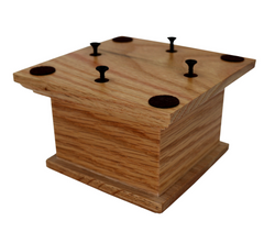 SOLID OAK WOOD 12CM SQUARE ASHES URN / CASKET