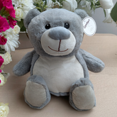 Grey Teddy Bear - Soft & Cuddly Plush -  30cm when sat