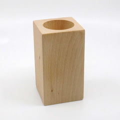 Solid Beech Tealight Holder 13cm Tall