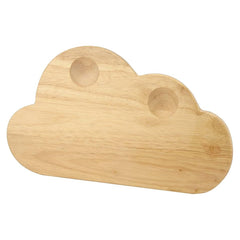 Wooden Cloud Chopping Board with Eggs
