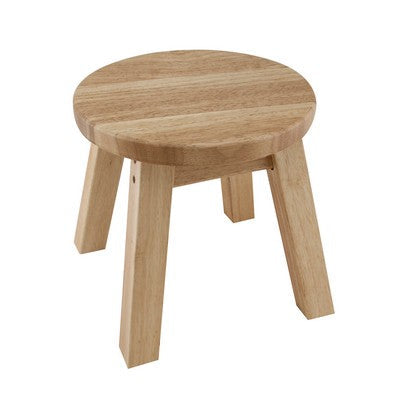 Round Wooden Stool - Solid Hevea Wood