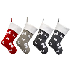 Luxury 40CM Pet Bones Christmas Stockings - Suitable for Embroidery & HTV