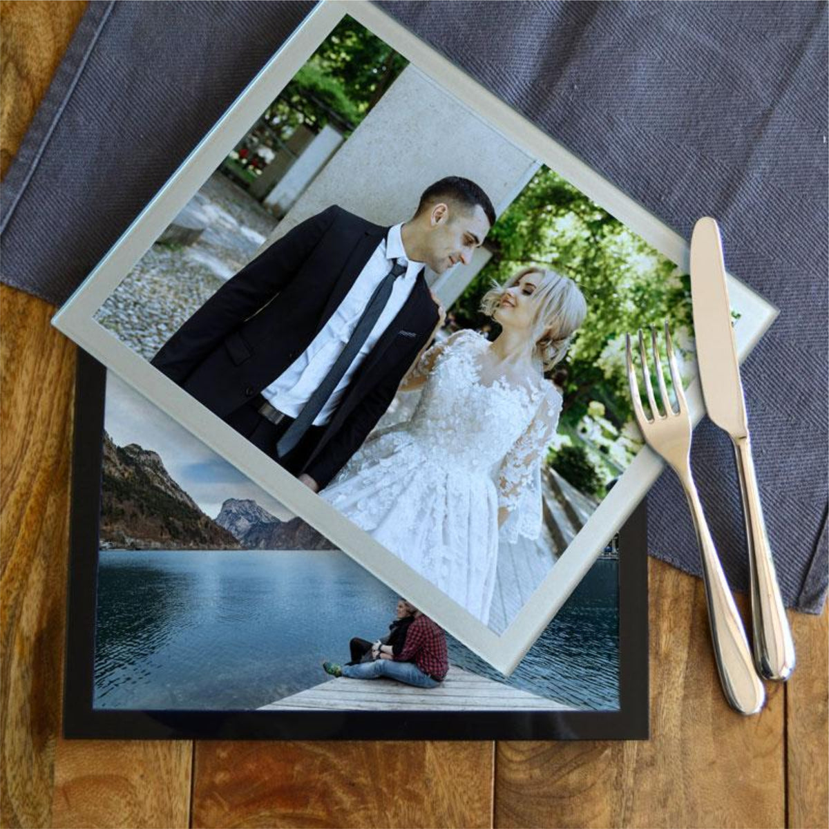 Adventa Glass Photo Placemat