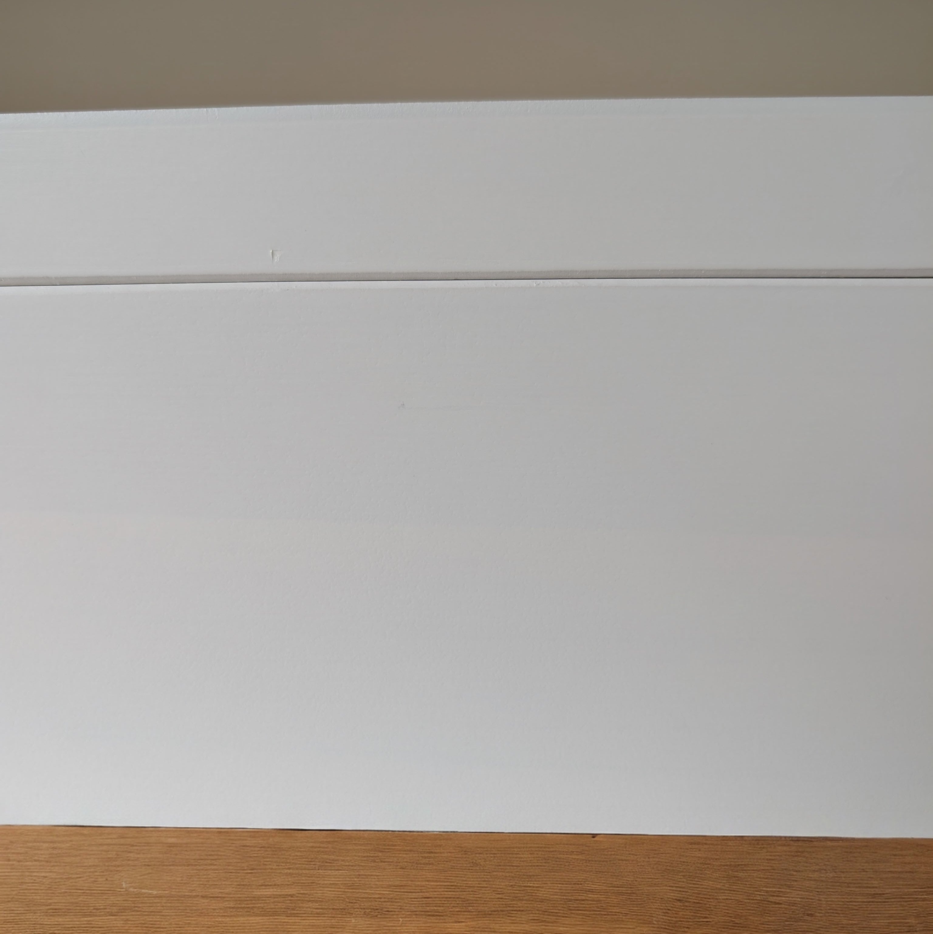 Stack of 3 Sizes White Painted Pine Wooden Boxes 30cm,27cm,22cm with paint defects