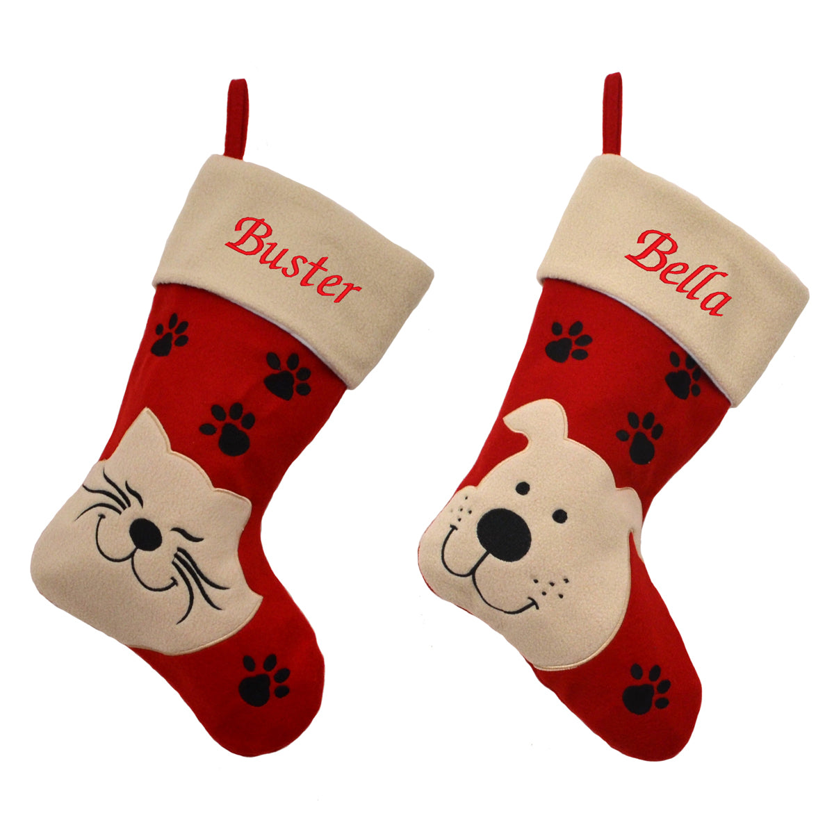 Luxury 40CM Blank Dog & Cat Pet Christmas Stockings - Suitable for Embroidery & HTV