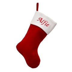 Luxury 40CM Blank Red Plain Christmas Stocking - Suitable for Embroidery & HTV