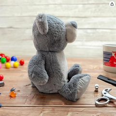 Grey Teddy Bear - Soft & Cuddly Plush -  30cm when sat