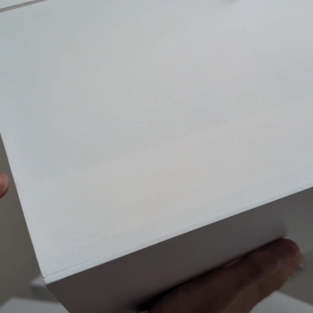 Stack of 3 Sizes White Painted Pine Wooden Boxes 30cm,27cm,22cm with paint defects