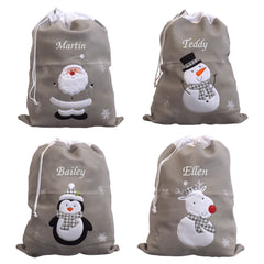 Deluxe Silver Christmas Santa Sacks For Embroidery & HTV