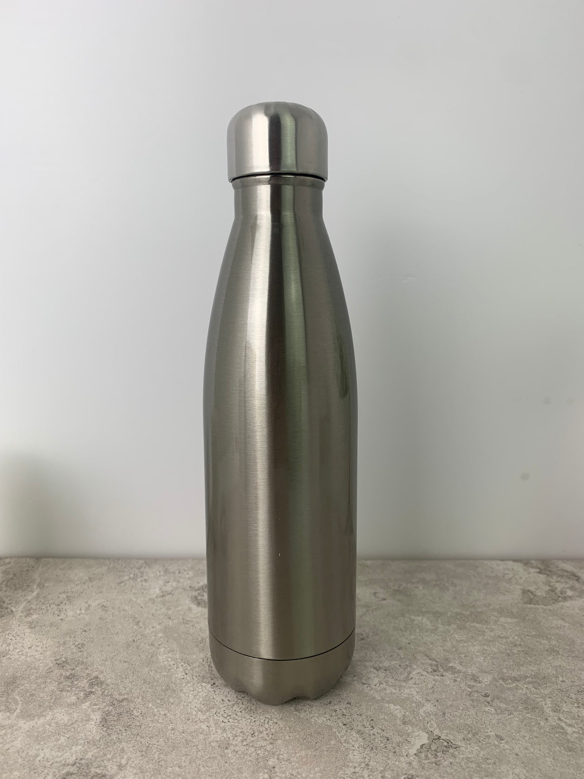 Silver Bowling Pin Water Bottles - 500ML Insulated Double Walled