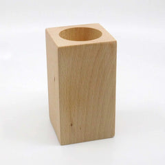 Solid Beech Tealight Holder 10cm
