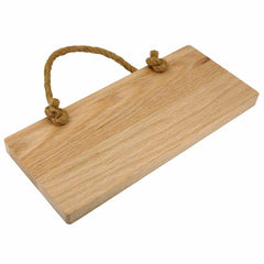 Oak Hanging Sign with Hessian Rope