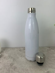 Silver or White Bowling Pin Water Bottles - 500ML Insulated Double Walled