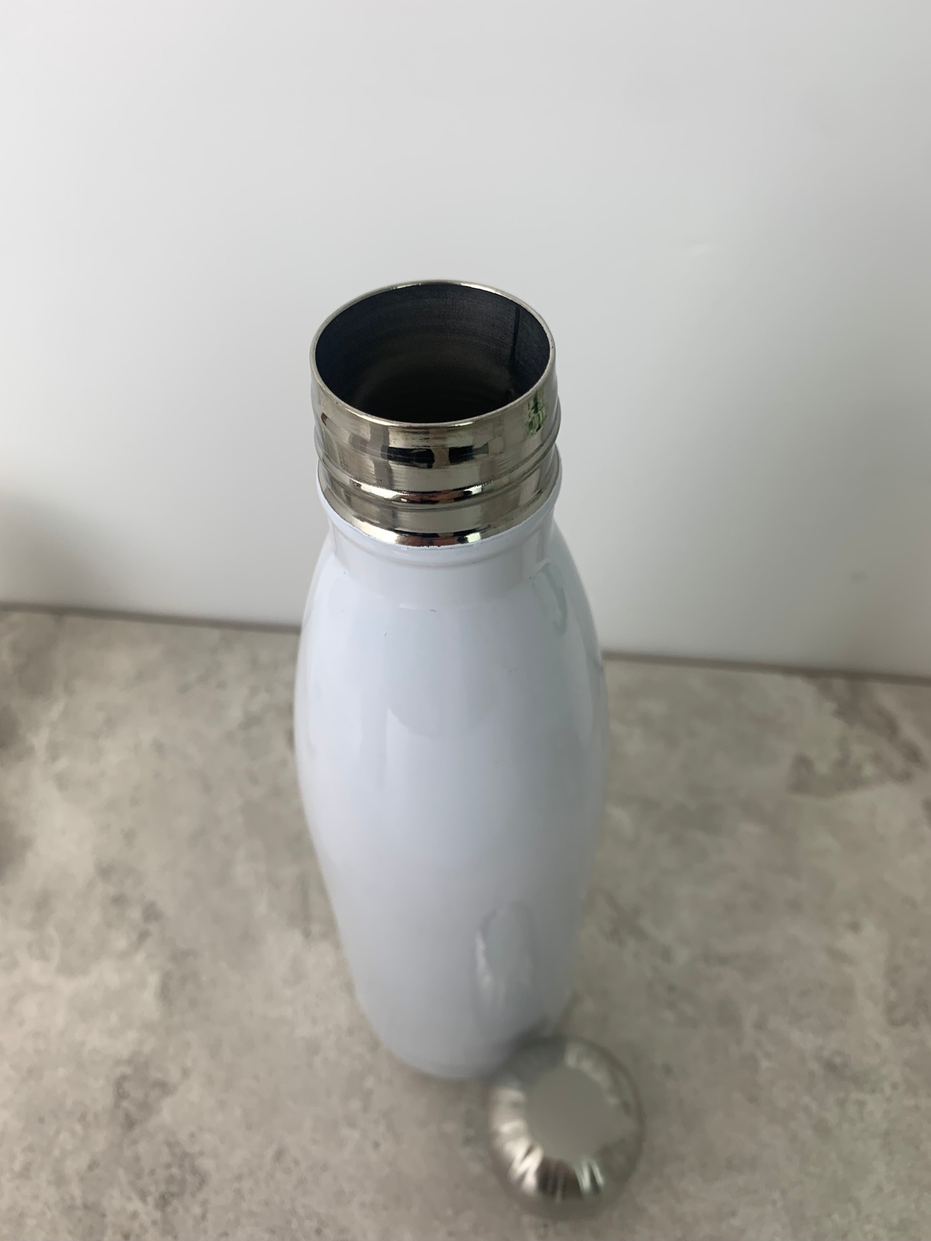Silver or White Bowling Pin Water Bottles - 500ML Insulated Double Walled