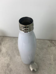Silver or White Bowling Pin Water Bottles - 500ML Insulated Double Walled