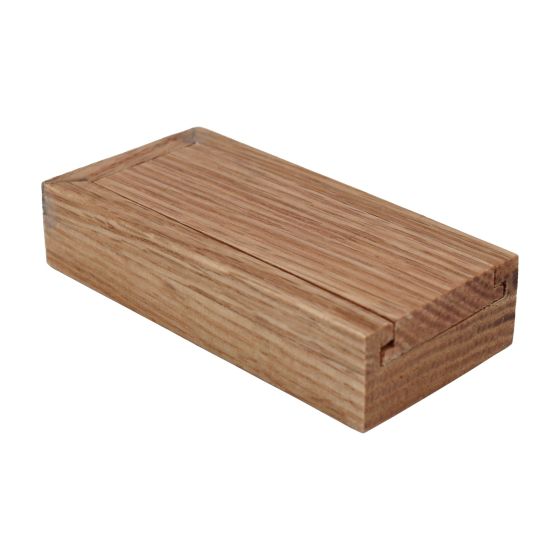 Oak Double Ring Box With Magnetic Lid