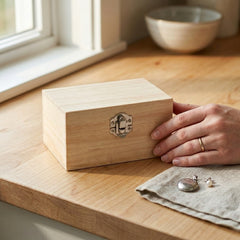 Stack of 8 Pine wooden boxes 12cmx7x7cm